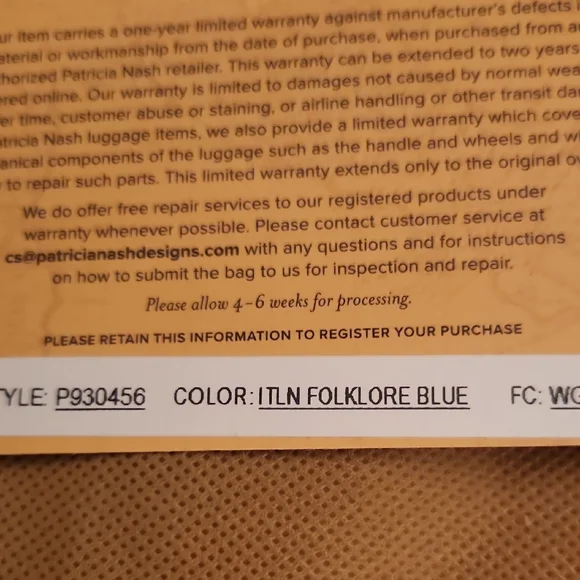 Patricia Nash Navy and Cream Floral Crossbody Bag - Picture 3 of 6